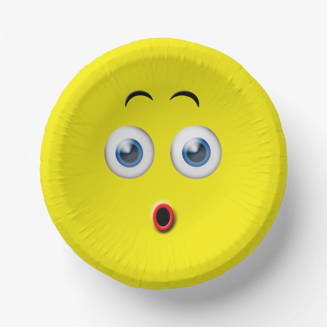 Surprised Emoji Paper Bowls (Front)