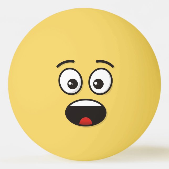 Surprised Face Ping-Pong Ball (Front)