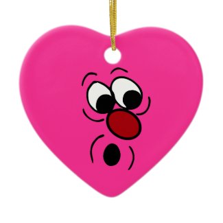 Surprised: Heart Ornament for Balloons or Flowers ornament