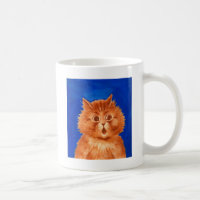 Surprised Orange Cat by Louis Wain Coffee Mug