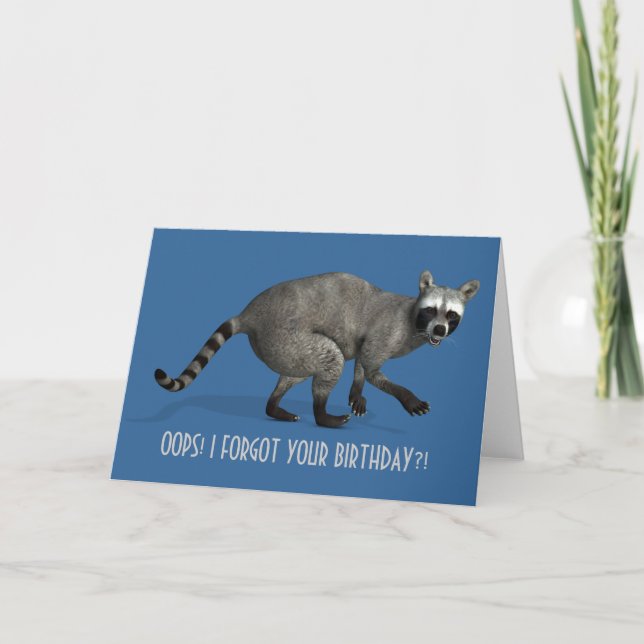 Surprised Raccoon Card (Front)