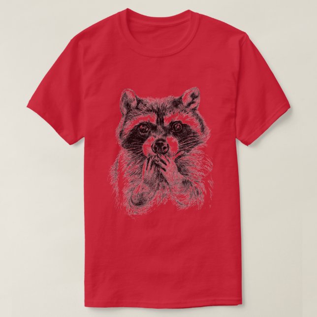 Surprised raccoon T-Shirt (Design Front)
