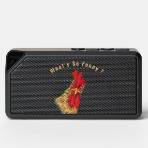 Surprised Rooster Custom Colors and Text Funny Bluetooth Speaker