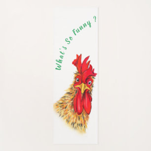 Surprised Rooster Yoga Mat