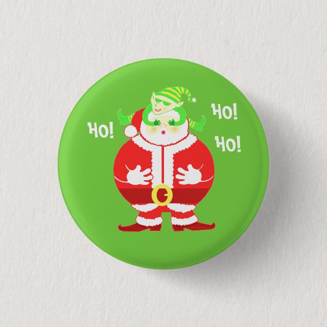 Surprised Santa Button (Front)