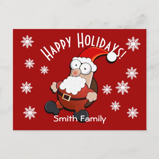 Surprised Santa Custom Postcard (Front)