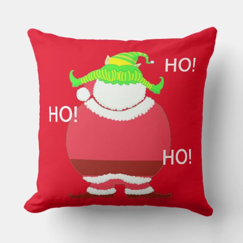 Surprised Santa throw pillow