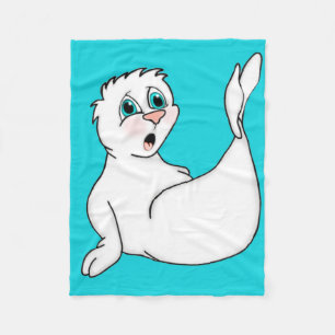 Surprised Seal Fleece Blanket