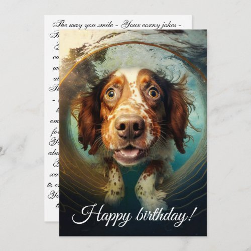 Surprised Setter  Holiday Card