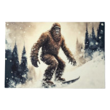 Surprised Shaggy Snowboarding Bigfoot Sasquatch
