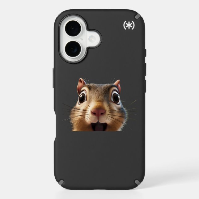 🐿️ "Surprised Squirrel - Funny & Cute Phone Case" Speck iPhone Case (Front)
