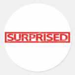 Surprised Stamp Classic Round Sticker