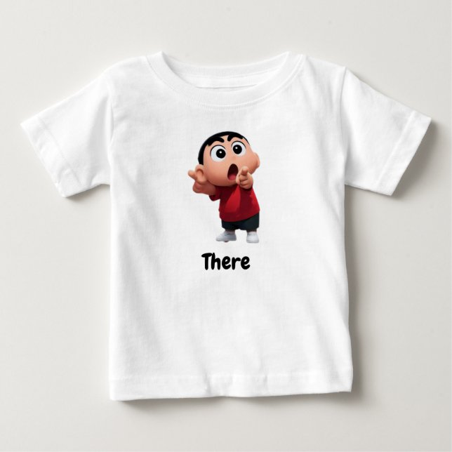 “Surprised” “The Point” “Reaction” “Expression” Baby T-Shirt (Front)