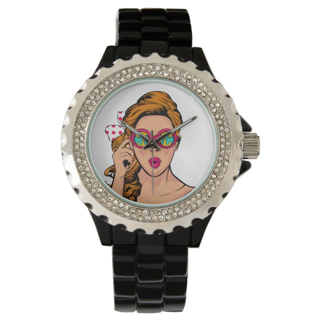 Surprised woman watch (Front)