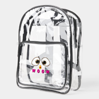 Surprised Woow Eyes Clear Backpack