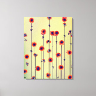 Surreal 22 x 28 Modern Wildflowers Canvas Print