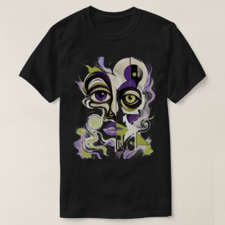 Surreal Abstract Face Graphic T-Shirt - Psychedeli