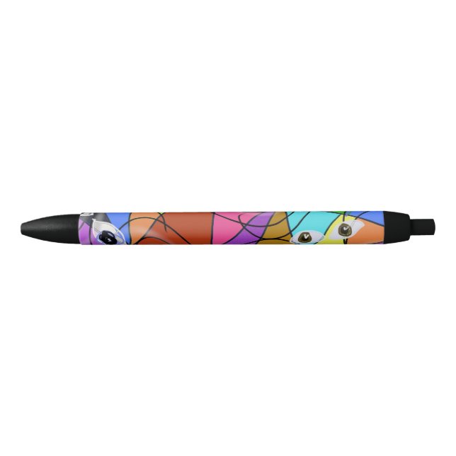 Surreal Abstract Geometric Patterns with Eyes  Pen (Front)