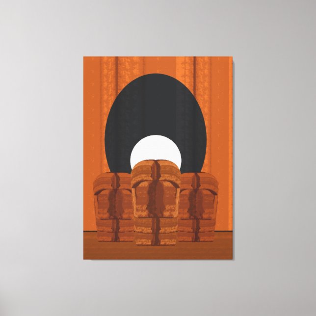 Surreal Abstract Mystery and Contemplation Canvas Print (Front)