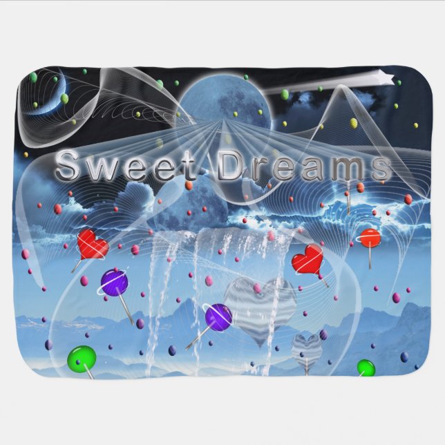 Surreal Adorable Sweet Dreams Baby Blanket (Horizontal)
