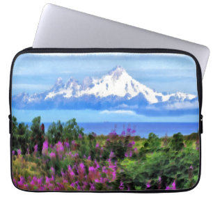 Surreal Alaskan Wilderness painting Laptop Sleeve