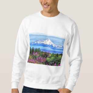 Surreal Alaskan Wilderness painting Sweatshirt