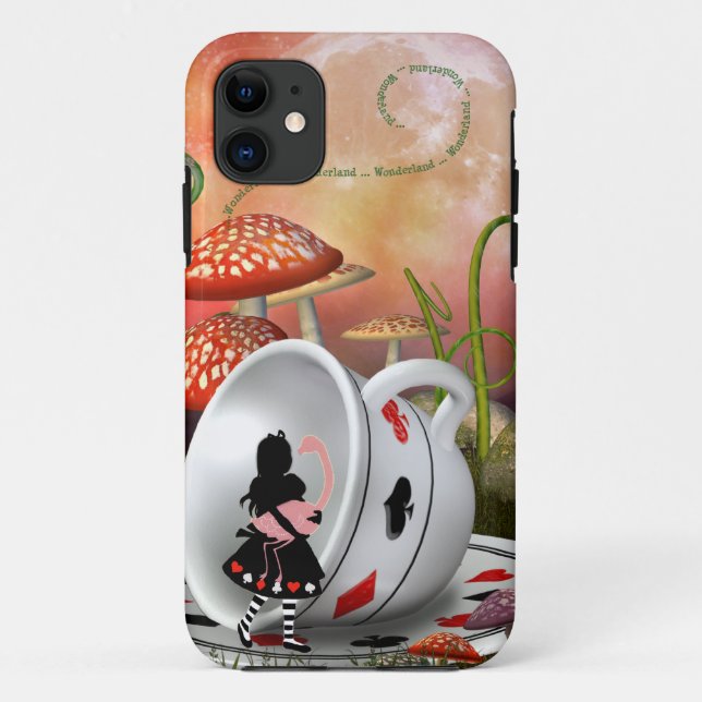 Surreal Alice, Flamingo & Teacup iPhone 5 Case (Back)