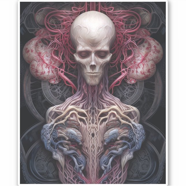 Surreal Anatomy Horror Sci-Fi Art  Sticker (Front)