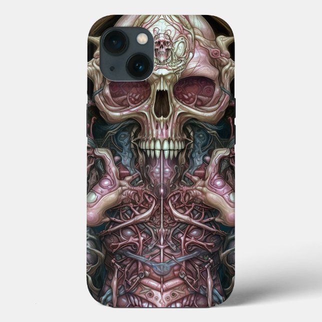 Surreal Anatomy Skull Horror Sci-Fi Art  Case-Mate iPhone Case (Back)
