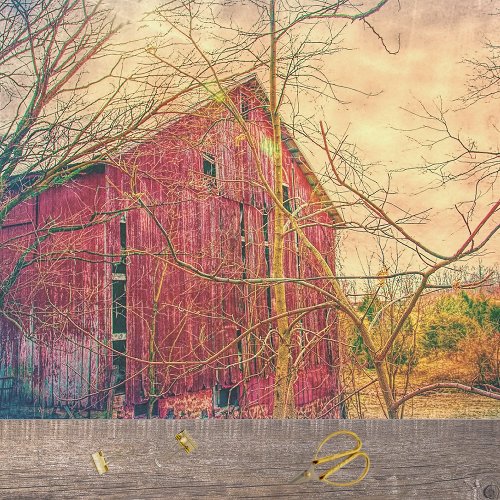 Surreal and Gorgeous Red Barn Tissue Paper