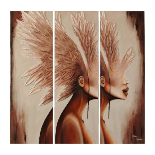 Surreal Angel Wings Portrait Jigsaw Puzzle - Fine  Triptych