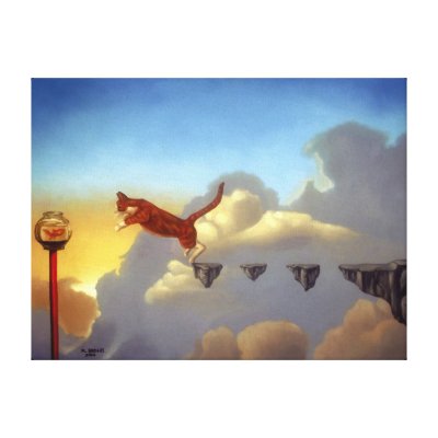 Surreal Art Canvas Print "Leap of Faith"