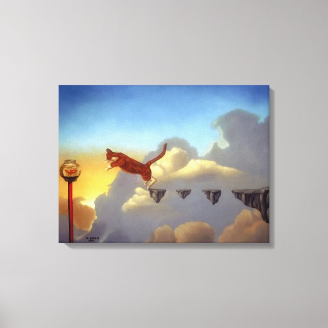 Surreal Art Canvas Print "Leap of Faith" (Front)