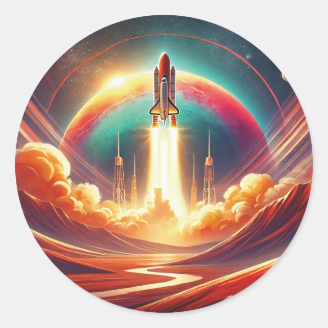  surreal art  classic round sticker (Front)
