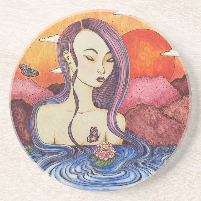 Surreal Art Sandstone Coaster (Front)