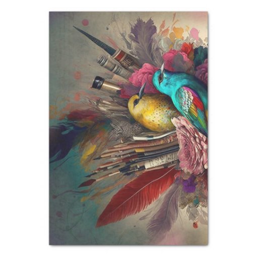 Surreal Artist 2 Decoupage Tissue Paper Zazzle 