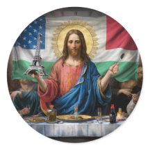 surreal artwork depicting Jesus from the Last Supp