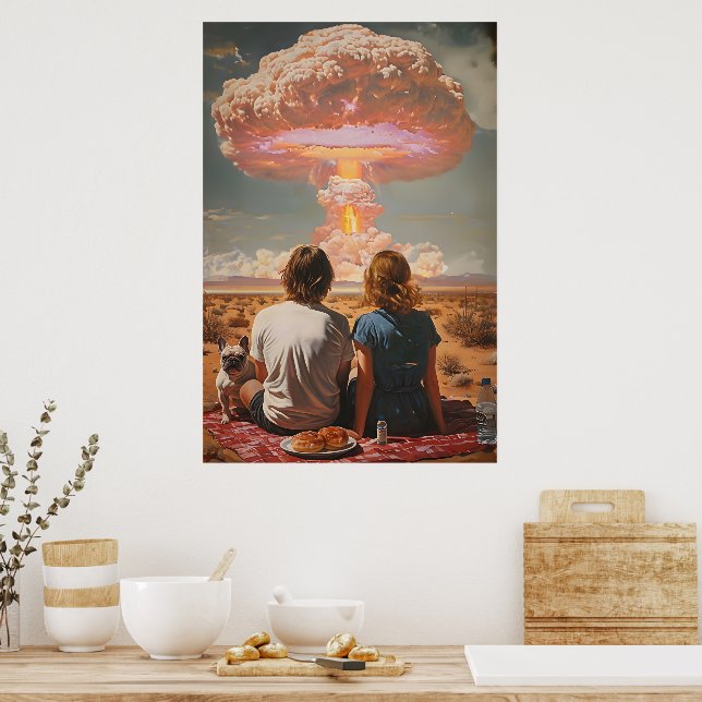 Surreal Atomic Picnic Digital Wall Art - Retro Cou (Kitchen)
