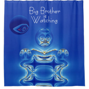 Surreal Big Brother Watches Shower Curtain