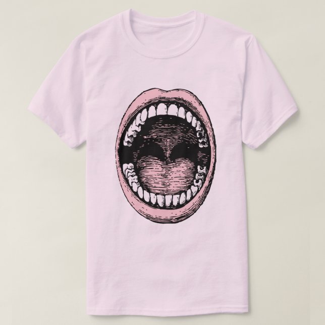 SURREAL BIG MOUTH ILLUSTRATION T-Shirt (Design Front)