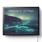 Surreal Bioluminescent Sea  LED Sign (Lights Off)