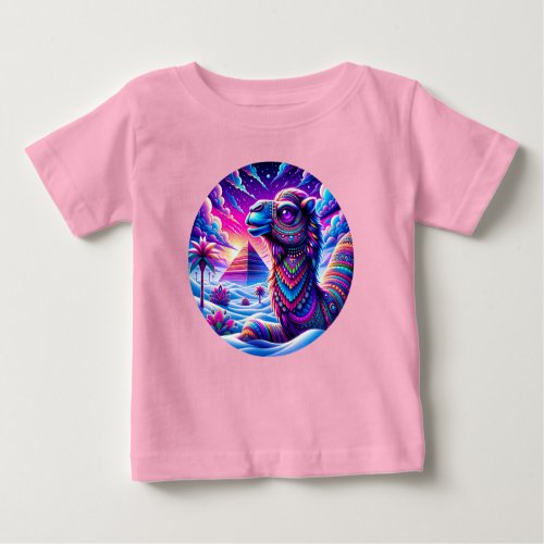 Surreal Camel in a Snowy Desert Baby T_Shirt