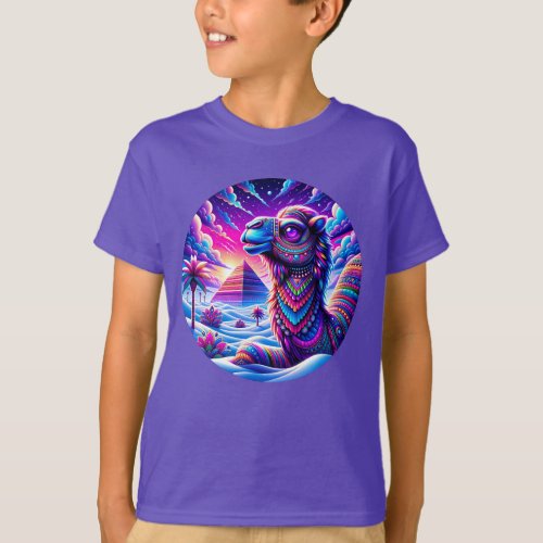 Surreal Camel in a Snowy Desert T_Shirt