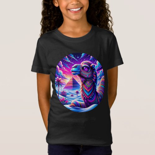 Surreal Camel in a Snowy Desert T_Shirt
