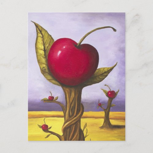 Surreal Cherry Tree Postcard