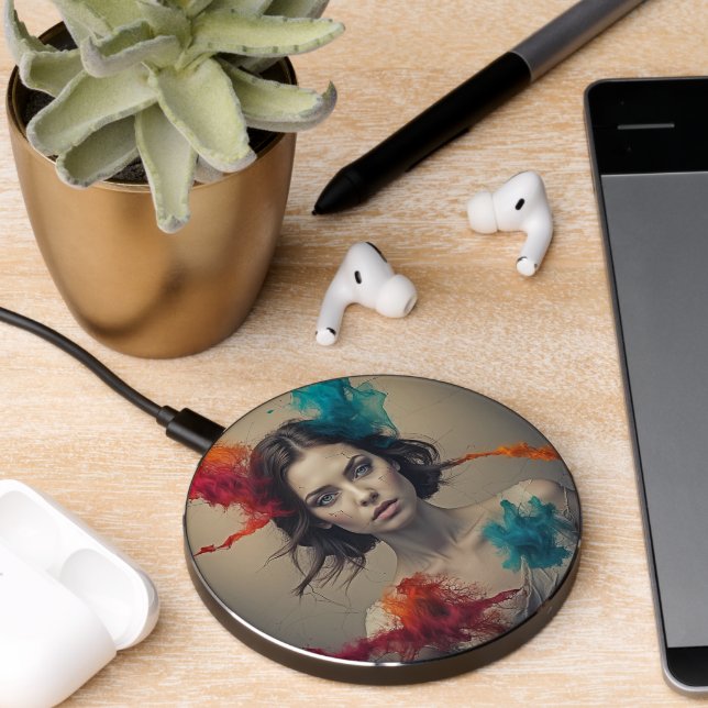 Surreal Color Burst Portrait Charger (Desk 2)