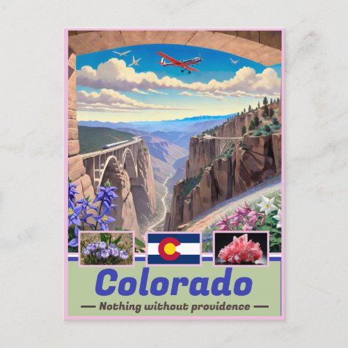 Surreal Colorado Essence State Emblem Keepsake Postcard