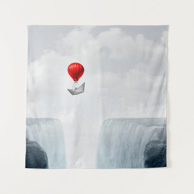 Surreal concept and creative solution metaphor as  tapestry (Front)