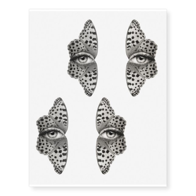 Surreal Conceptual Butterfly Eyes Tattoos (Front)