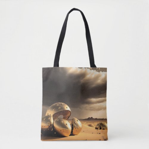 Surreal Cosmic Desert Dreamscape Tote Bag